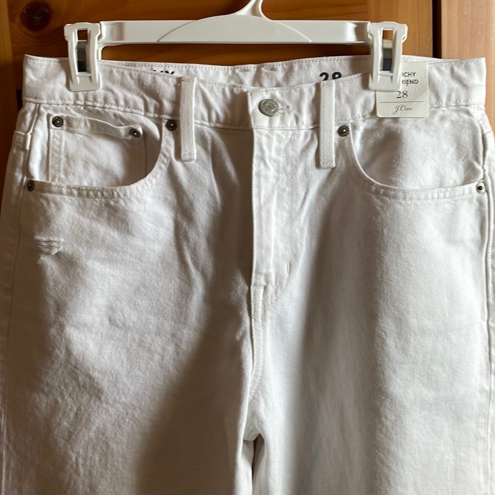 Brand new never worn white jcrew jeans size 28
